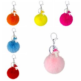 Creative resin hair ball key rings creative small gift Colour mini mushroom