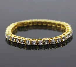 Fashion Chain Silver/Gold Iced Rhinestones Bling Crystal Bracelet Women Drop Shipping 8inch Hip Hop Men Bracelet
