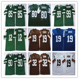 American College Football Wear Men's 24s tage Joe Namath Joe Klecko Curtis Martin Mark Gastineau Dennis Byrd Wesley Walker Jim Brown Bernie K