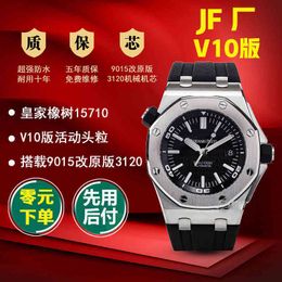 Luxury Mens Mechanical Watch Jf Produces 15710 Series V10 Swiss Automatic Sports Es Brand Wristwatch O4WX