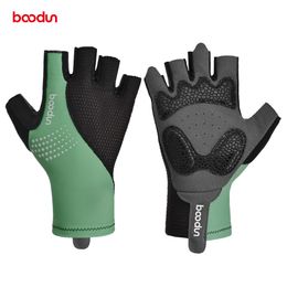 Boodun Cycling Gloves Half Finger Gel Sports Racing Bicycle Mittens Women Men Summer Road Bike Anti-slip Outdoor Sports Gloves