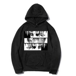 Hoodies Hoodie Attack on Titan Anime Long Sleeve Streetwear Harajuku Sweatshirt Unisex 211110