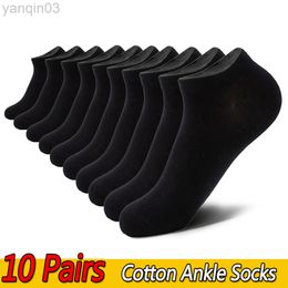 Athletic Socks 10 Pairs Ankle Men Low Cut Sock Short Casual Sport Cotton No Tone Size 6-11 L220905