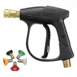 Lance High Pressure Washer Gun 3000 PSI Max With 5 Colour Quick Connect Nozzles M22 Hose Connector 3.0 TIP