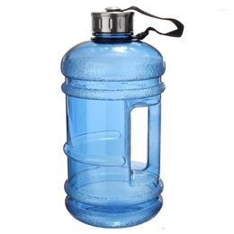 Water Bottle 2.2L Large Capacity Multifunctiona Dumbbell Shape Portable Sport Gym Fitness Push Cap Kettle With Handle 2022