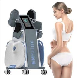 Salon use Slimming Fat loss HIEMT EMslim Electromagnetic Muscle Building EMS Body Machine buttock lift 5 handles with RF FDA Approval 2 years Warranty