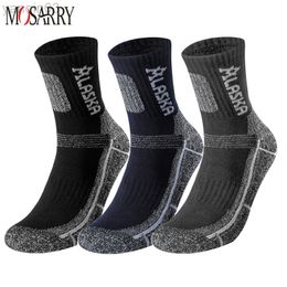 Athletic Socks 3 Pair/Set Winter Professional Men Sports Sock Outdoor Keep Warm Cycling Running Hiking Skiing Thermal Spring Crew L220905