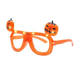 Party Decoration Halloween Pumpkin LED Glasses Frame Flashing Heads Glow In The Dark Supplies For