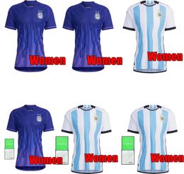 argentina football jersey UK - 2022 2023 Argentina Soccer Jerseys Otamendi DE PAUL L.MARTINEZ KUN AGUERO DYBALA DI MARIA Maradona TAGLIAFICO national team 22 23 football women shirt