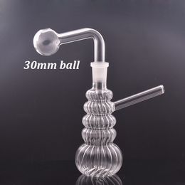 with Detachable Smokng Accessories 14mm Male Glass Oil Burner Pipe 6inch Bubbler Glass Bongs Hookah with Easy To Clean 2pcs