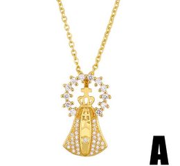 Jewellery Necklaces Pendants Virgin Mary O chain necklace Zirconia Jewellery Cubic Crystal Cz Fashion Charm j5drdf