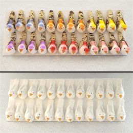 Decorative Objects Figurines 24Pcs/set Mini Vivid Artificial Birds Foam Fake Bird Decor Home Garden Ornaments Multicolor Craft DIY 220902