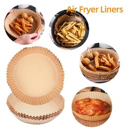 Baking Cooking Air Fryer Disposable Paper Liner Non-stick Parchment Paper Bowl Dishes for Frying Roasting and Microwave Unbleached Oil-proof 6.3 inch SN6771