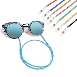 Fashion Colourful Bead Sunglasses Chains Summer Beach Amber Lanyard Transparent Bead Eyeglasses Chain Vintage Glasses Accessories