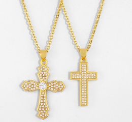 Jewelry Necklaces Pendants cross O chain necklace Zirconia Jewelry Cubic Crystal Cz Fashion Charm etu24