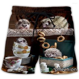 Men's Shorts Phechion Men/Women Animal Hedgehog Art 3D Printed Casual Fashion Streetwear Men Loose Sporting A275