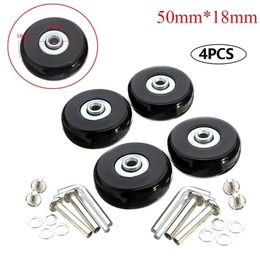 Bag Parts Accessories 4Pcs Flexible Luggage Wheel Practical Replacement Roller Screw Durable Silent With Repair Tool Travel Solid Suitcase 220905