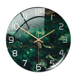Wall Clocks Abstract Marble Texture Print Clock Art Silent Non Ticking Round Watch For Home Decortaion Friend Modern Gift