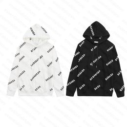 Winter Designer Hoodie für Männer Frauen volle Buchstaben Luxus Pullovers Sweatshirts Schwarz weiße Modemarke Pullover mit Kapuze M-2xl