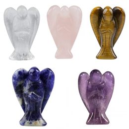 Stone Healing Crystal Gemstone Carved Pocket Guardian Angel Figurines 1 5 Inch Drop Delivery 2022 Yydhhome Amc0X
