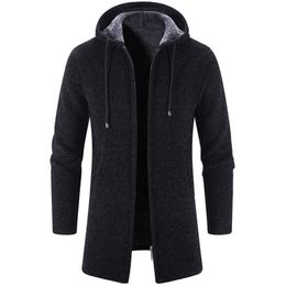 Men's Jackets Autumn And Winter Cashmere Men's Cardigan Chenille Outer Sweater Coat Windbreaker 220905