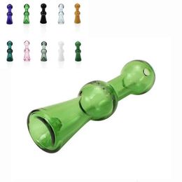 Smoking hand pipe wholesale Colourful Brand Mini Thick heady bulb glass oil burner pipes