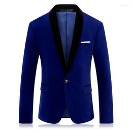 wine suits for men UK - Men's Suits CIGNA Brand Men Long Sleeve Suit Jacket Blue Wine Red Fashion Business Banquet Wedding Men's Dress Jackets