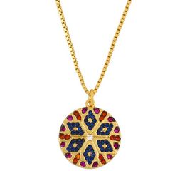 Jewelry Necklaces Pendants round necklace Zirconia Jewelry Cubic Crystal Cz Fashion Charm sj35e