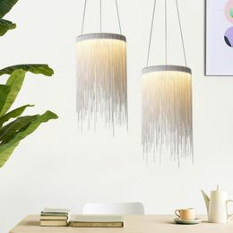 Pendant Lamps Post-Modern Aluminium Lamp Novelty Chains 12W LED Light Dining Room Living Bedroom ZM1109