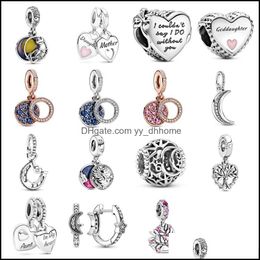 Silver Fit Pandora Bracelets Mother Daughter Heart Charms Sier 925 Original Beads For Jewellery Making Sterling Diy Women Drop Yydhhome Dhwo2