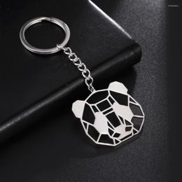 Keychains Myshape Hollwed Panda Keychain For Women Men Stainless Steel Animal Key Chain Holder Keyring Fashion Jewellery Llaveros Para Mujer