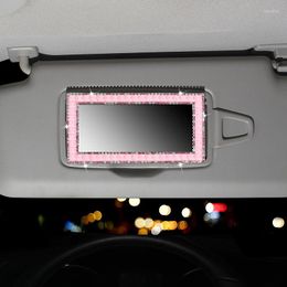 Interior Accessories Universal Portable Car Makeup Mirror Sun-Shading Auto Visor HD Mirrors Bling For Woman