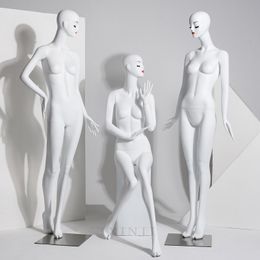 Fashionable Matte White Colour Slim Female Mannequin Slim Model Full Body For Display