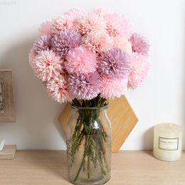 Faux Floral Greenery 11Pcs Artificial Flower Branch Silk Dandelion Flower Ball Home Wedding Hotel Garden Decoration Fake Flowers Valentine's Day Gifts J220906