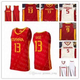 College Wears Cheap Team Espana Basketball World Cup 9 Ricky Rubio 13 Marc Gasol 5 Rudy Fernandez 41 Juancho Hernangomez 14 Willy Geuer Clav