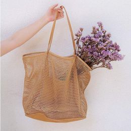 Evening Bags Beach Bag For Woman Large-capacity Shopper Tote Pool Swimming Travel Vacation Lightweight Portable Net Shoulder