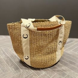 Fashion Basket Beach Bags Women Handbag Straw Tote Bucket Bag Shoulder Designers Womens Handbags Luxurys Designers Totes Purse D229062F