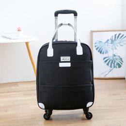 Suitcases Multifunction Foldable Universal Wheel Bag Large Capacity Storage Handbag Waterproof Oxford Fabric Detachable Trolley XA161C