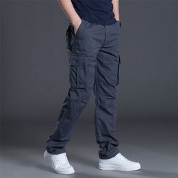 Pantaloni da uomo Cargo Casual Multi tasche Tattici militari da uomo di grandi dimensioni Outwear Pantaloni invernali dritti dell'esercito 220906