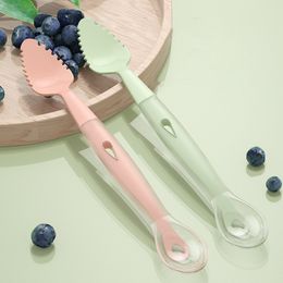 Cups Dishes Utensils Double Sided Baby Food Feeding Spoon Scraping Mud Silicone Soft Infant Tableware Utensil With Box Children Toddler Cutlery 220906