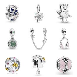 925 Silver Charm Beads Dangle Alloy Spring Butterfly Clover Bella Bot Bead Fit Pandora Charms Bracelet DIY Jewelry Accessories