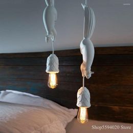 Pendant Lamps Animal Chandelier Bedroom Children's Room Lamp Clothing Store Front Indoor Lighting Squirrel Hanging Light Fixture 2022 Resin