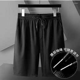 Men's Pants Shorts Men's Outer Wear Summer Ice Silk 2022 Sports Black Casual Loose All-match Trend