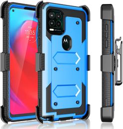 Phone Cases For Motorola E6 E7 G7 G POWER PLUS STYLUS PURE Z2 Z3 Z4 PLAY With 3-Layer Heavy Duty Shockproof Anti-drop Belt Clip Kickstand Defender Protective Cover