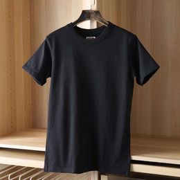 round neck solid Colour T shirt summer cotton bottoming short sleeved mens and womens half-sleevedH 213123