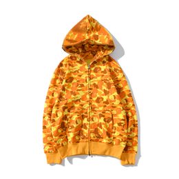 top crafted designer Mens Hoodies Men Women Stylist shark full zip tie dye hoodie jacket color grid sta camo sweatshirt Fashion Luminous camouflage tiger hoodys 1-3