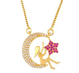 Jewelry Necklaces Pendants Eiffel Tower Romance chain necklace Zirconia Jewelry Cubic Crystal Cz Fashion Charm haw24