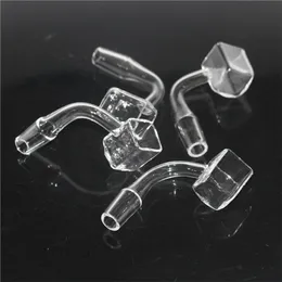 smoking Thick Quartz Bangers Domeless Quartz Nail Flat top square Banger 10mm 14mm male for Glass bongs