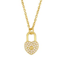 Jewellery Necklaces Pendants boy girl heart chain necklace Zirconia Jewellery Cubic Crystal Cz Fashion Charm ed6k