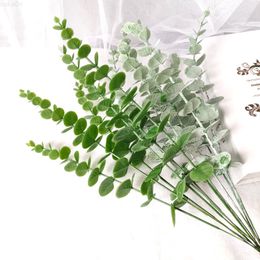 Faux Floral Greenery Simulation Eucalyptus Leaf Fake Flower Decoration Bouquet Wedding Wall Simulation Green Plant With Flower Accessories J220906